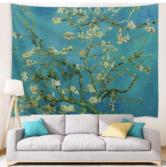 XL Almond Blossom Branches Vincent Van Gogh Big Floral Wall Art Tapestry New - Picture 2 of 10